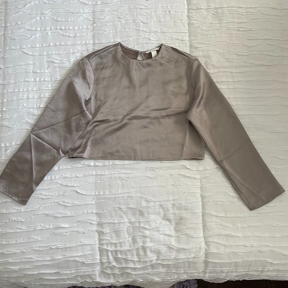 H&M Long Sleeve Satin Blouse